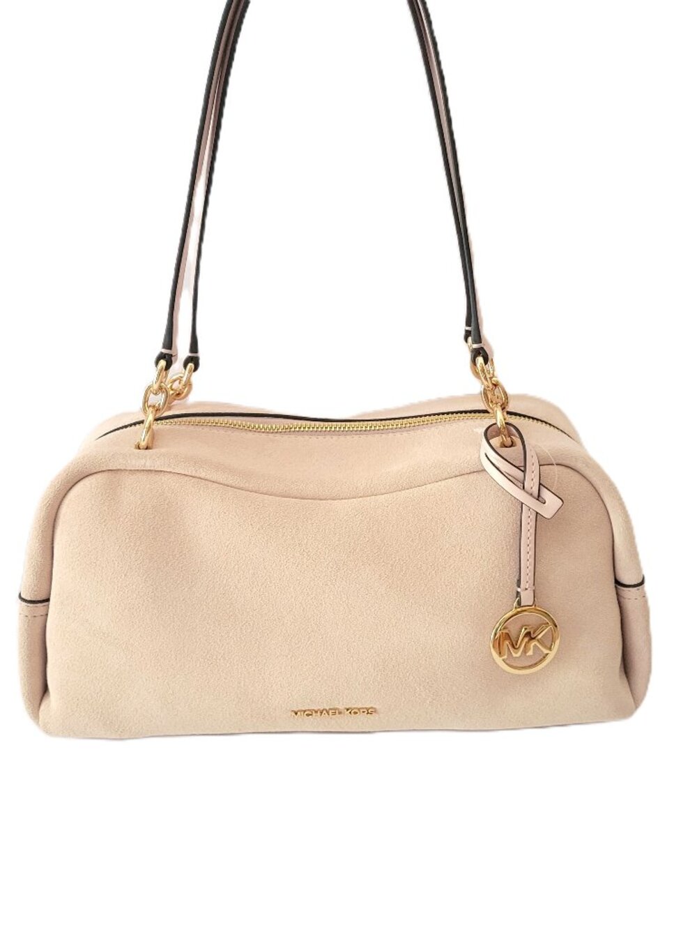 Michael Kors Cecily Medium Shoulder Bag Handbag Powder Blush Suede Leather